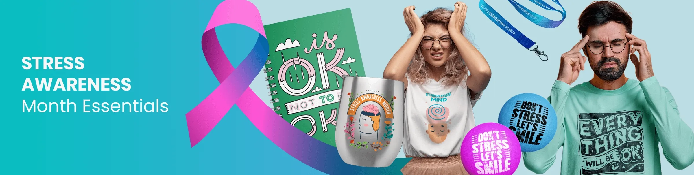 CustomSocksNow.Com Stress Awareness Month