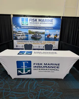 Custom Rectangle Table Covers - The Port Event Trade Show for Recreational Watersports Industry in Destin Florida