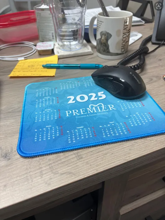 CustomSocksNow.Com - Light Blue Calendar Mouse Pad