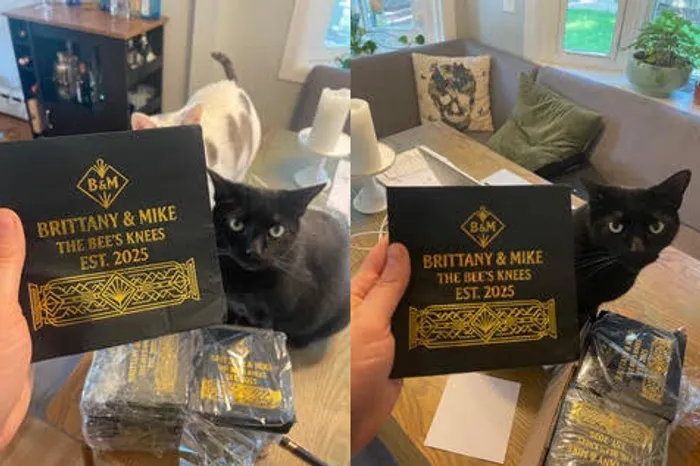 CustomSocksNow.Com - Custom Foil Stamped Beverage Napkin