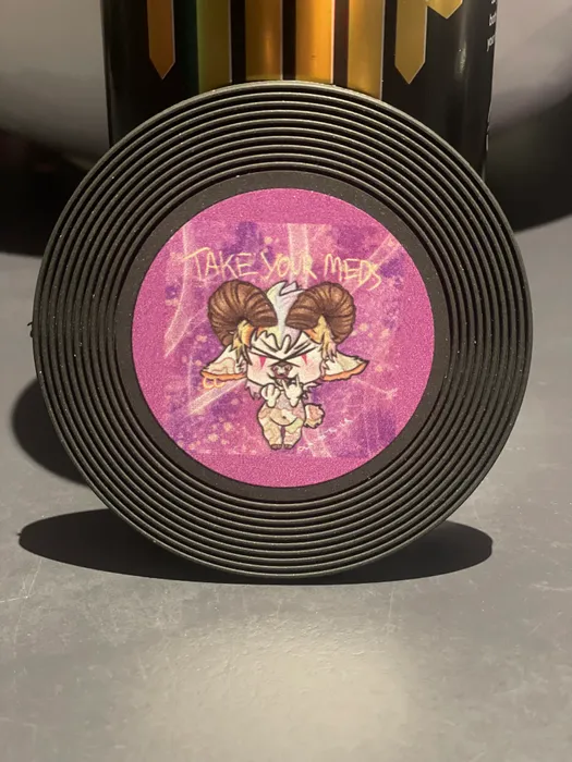 CustomSocksNow.Com - Soft Plastic Record Coaster