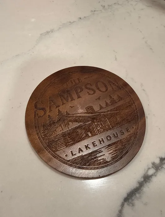 CustomSocksNow.Com - Custom Handmade Walnut Coaster