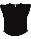Toddler Flutter Sleeve T-Shirt BLACK