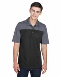 CORE365 Men's Balance Colorblock Performance Piqu Polo BLACK