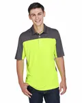 CORE365 Men's Balance Colorblock Performance Piqu Polo SFTY YLW