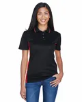 UltraClub Ladies' Cool & Dry Sport Two-Tone Polo BLACK