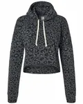 Ladies' Triblend Cropped Hooded Sweatshirt BLK LPRD TRIBLND