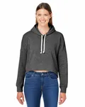 Ladies' Triblend Cropped Hooded Sweatshirt Grey Triblend