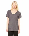 Ladies' Flowy Raglan T-Shirt Dark Gry Heather