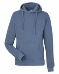 Unisex Pigment Dyed Fleece Hooded Sweatshirt Denim