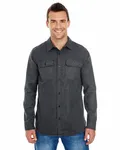 Men's Solid Flannel Shirt Charcoal