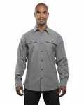 Men's Solid Flannel Shirt Heather Grey