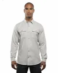 Men's Solid Flannel Shirt STONE