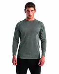 Unisex Panelled Long-Sleeve Tech T-Shirt BLACK MELANGE