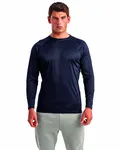 Unisex Panelled Long-Sleeve Tech T-Shirt FRENCH NAVY
