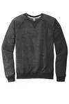 Jerzees Snow Heather French Terry Raglan Crew 91M Black Ink