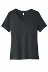Bella + Canvas Ladies' Relaxed Heather CVC Jersey V-Neck T-Shirt Dark Grey Heather