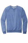 Jerzees Snow Heather French Terry Raglan Crew 91M ROYAL