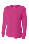 A4 Women's Cooling Performance Long Sleeve Tee A4NW3002 Fuchsia