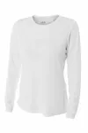 A4 Women's Cooling Performance Long Sleeve Tee A4NW3002 WHITE
