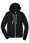 Bella + Canvas Unisex Triblend Sponge Fleece Full-Zip Hoodie Solid Black Triblend