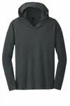 District Perfect Tri Long Sleeve Hoodie. DM139 BLACK FROST