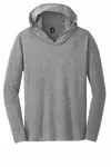 District Perfect Tri Long Sleeve Hoodie. DM139 GREY FROST