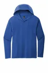 District Perfect Tri Long Sleeve Hoodie. DM139 Deep Royal