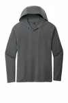 District Perfect Tri Long Sleeve Hoodie. DM139 Charcoal
