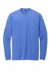 District Perfect Blend CVC Long Sleeve Tee DT109 Heathered Royal
