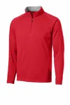 Sport-Tek Sport-Wick Fleece 1/4-Zip Pullover. F243 Deep Red/ Silver