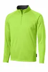 Sport-Tek Sport-Wick Fleece 1/4-Zip Pullover. F243 Lime Shock/ Black