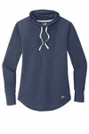 New Era Women's Sueded Cotton Blend Cowl Tee LNEA123 True Navy Heather