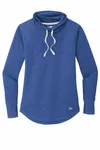 New Era Women's Sueded Cotton Blend Cowl Tee LNEA123 ROYAL HEATHER