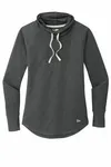 New Era Women's Sueded Cotton Blend Cowl Tee LNEA123 Black Heather