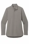 Port Authority Women's C-FREE Double Knit 1/4-Zip LK880 Smoke Grey