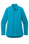 Port Authority Women's C-FREE Double Knit 1/4-Zip LK880 Parcel Blue