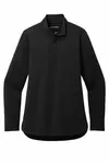 Port Authority Women's C-FREE Double Knit 1/4-Zip LK880 Deep Black