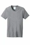 Port & Company Women's Core Blend Tee. LPC55 Athletic Heather