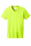 Port & Company Women's Core Blend Tee. LPC55 SAFETY GREEN