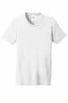 Port & Company Women's Core Blend Tee. LPC55 WHITE