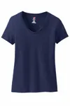 Hanes Ladies' Perfect-T V-Neck T-Shirt VINTAGE NAVY