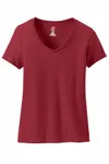 Hanes Ladies' Perfect-T V-Neck T-Shirt VINTAGE RED