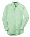 Port Authority Plaid Pattern Easy Care Shirt. S639 Green