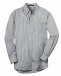 Port Authority Plaid Pattern Easy Care Shirt. S639 Charcoal