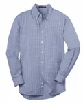 Port Authority Plaid Pattern Easy Care Shirt. S639 Navy