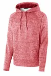 Sport-Tek PosiCharge Electric Heather Fleece Hooded Pullover. ST225 Deep Red Electric