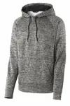 Sport-Tek PosiCharge Electric Heather Fleece Hooded Pullover. ST225 Black Electric