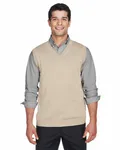 Devon & Jones Adult V-Neck Vest STONE