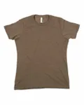 Women's Premium Cotton Blend T-Shirt BROWN HEATHER